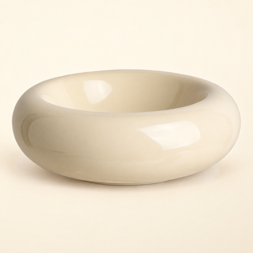 NORVYRA HaloBowl – keramikkskål – Krem